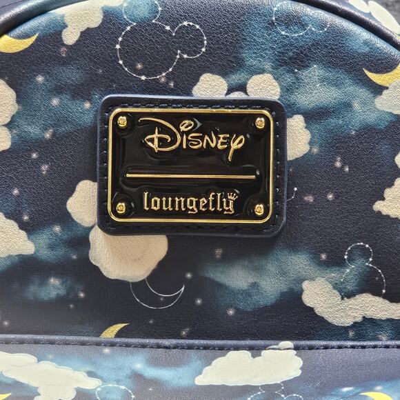 Loungefly Disney Mickey Mouse Clouds Night Moon Mini Backpack Bag READ DESCRIPT. - Picture 3 of 11